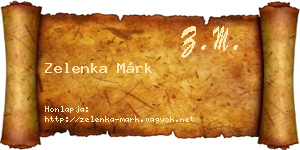 Zelenka Márk névjegykártya